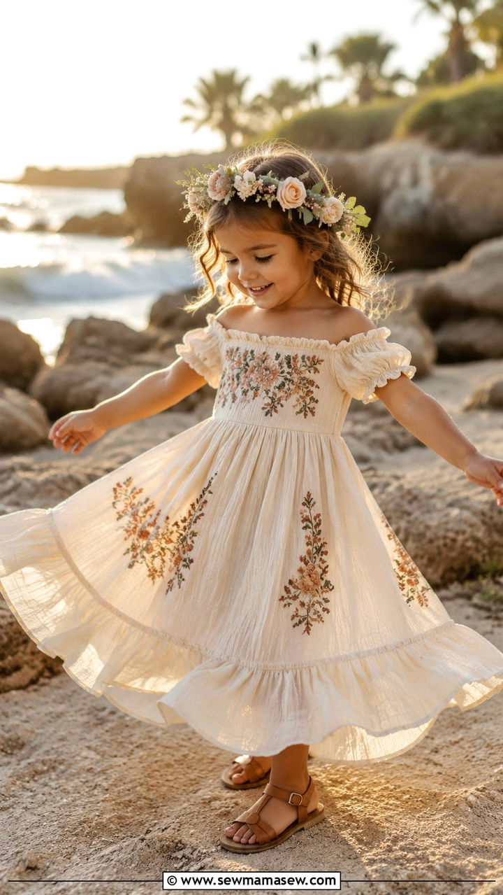 Toddler Girl Boho Maxi Dress - 30 Toddler girl outfit ideas