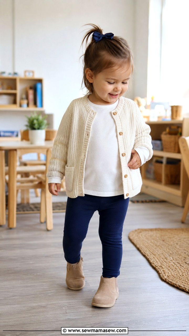 Toddler Girl Cardigan and Leggings Outfit - 30 Toddler girl outfit ideas