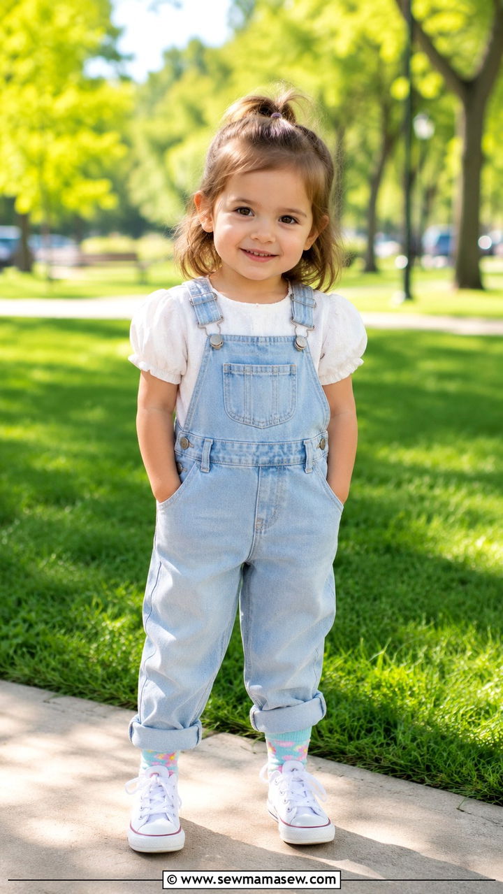 Toddler Girl Denim Overalls Outfit - 30 Toddler girl outfit ideas