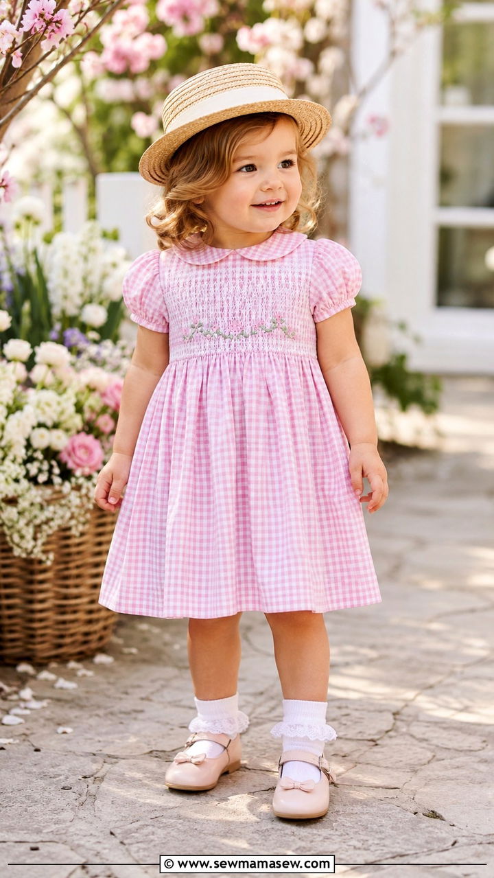 Toddler Girl Gingham Dress and Mary Janes - 30 Toddler girl outfit ideas
