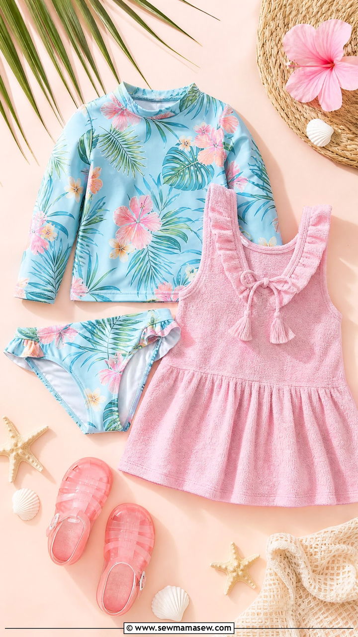 Toddler Girl Rashguard Swimsuit Outfit - 30 Toddler girl outfit ideas