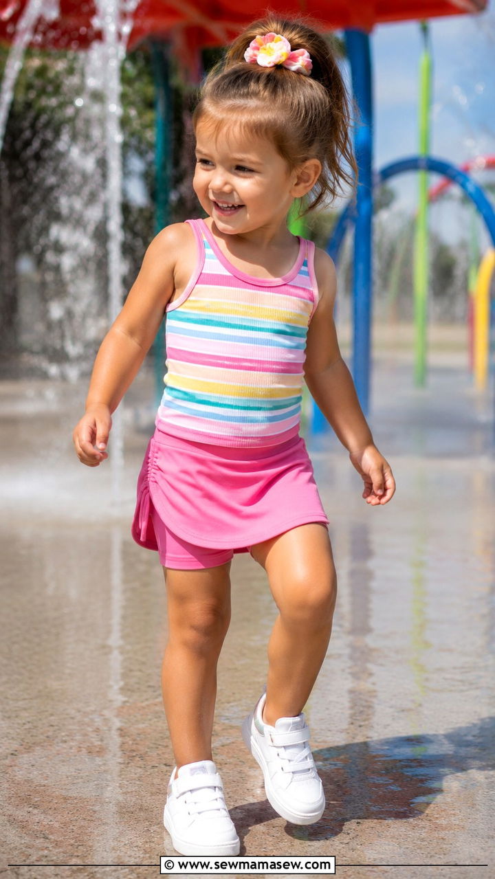 Toddler Girl Tank Top and Skort - 30 Toddler girl outfit ideas