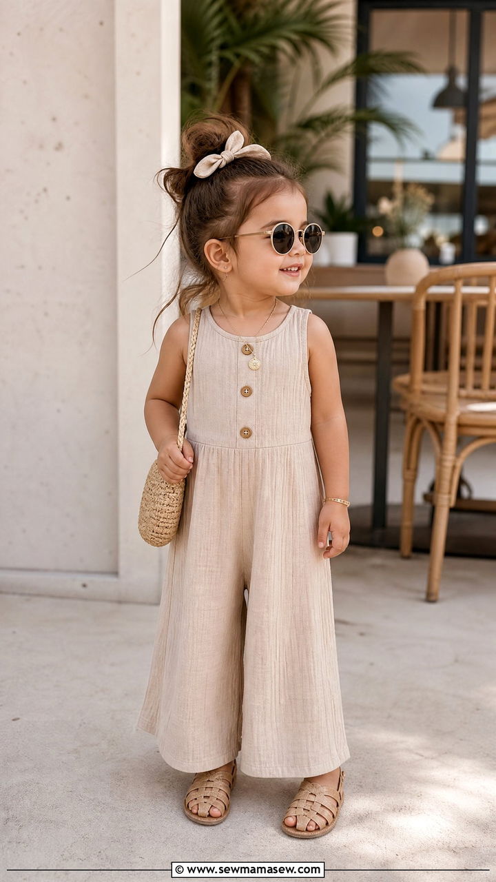 Toddler Sleeveless Jumpsuit Outfit - 30 Summer outfits for toddlers