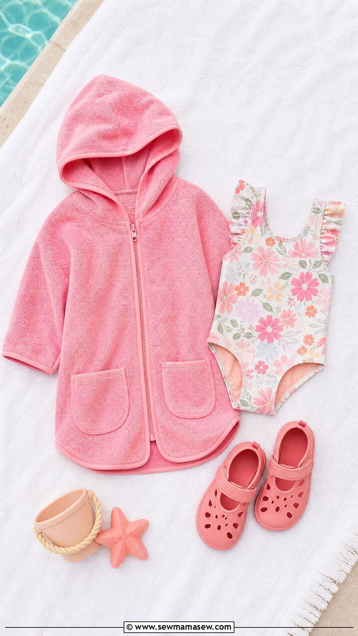 Toddler Terry Cover Up And Swimsuit - 30 Summer outfits for toddlers