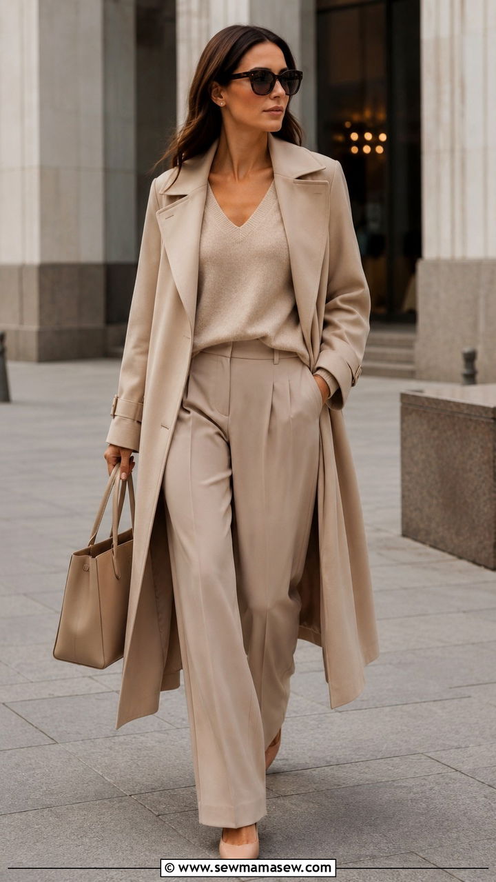 Tonal Beige Head to Toe Minimalist Outfit 2026 - 30 Minimalist outfit ideas 2026