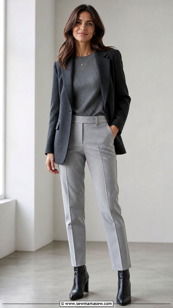 Tonal Gray Monochrome Outfit - 25 Investment banker outfit ideas