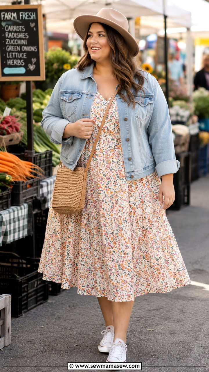 Torrid A line dress with denim jacket - 20 Plus size from Torrid