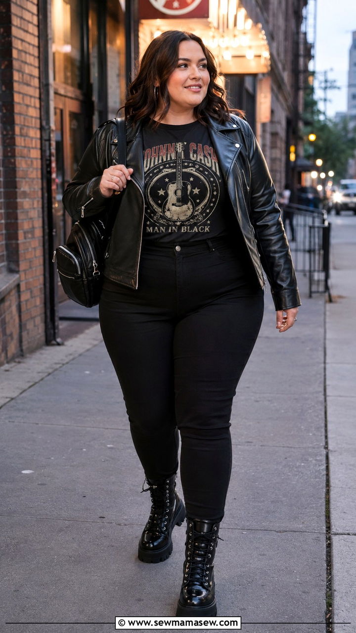 Torrid moto jacket graphic tee outfit - 20 Plus size from Torrid