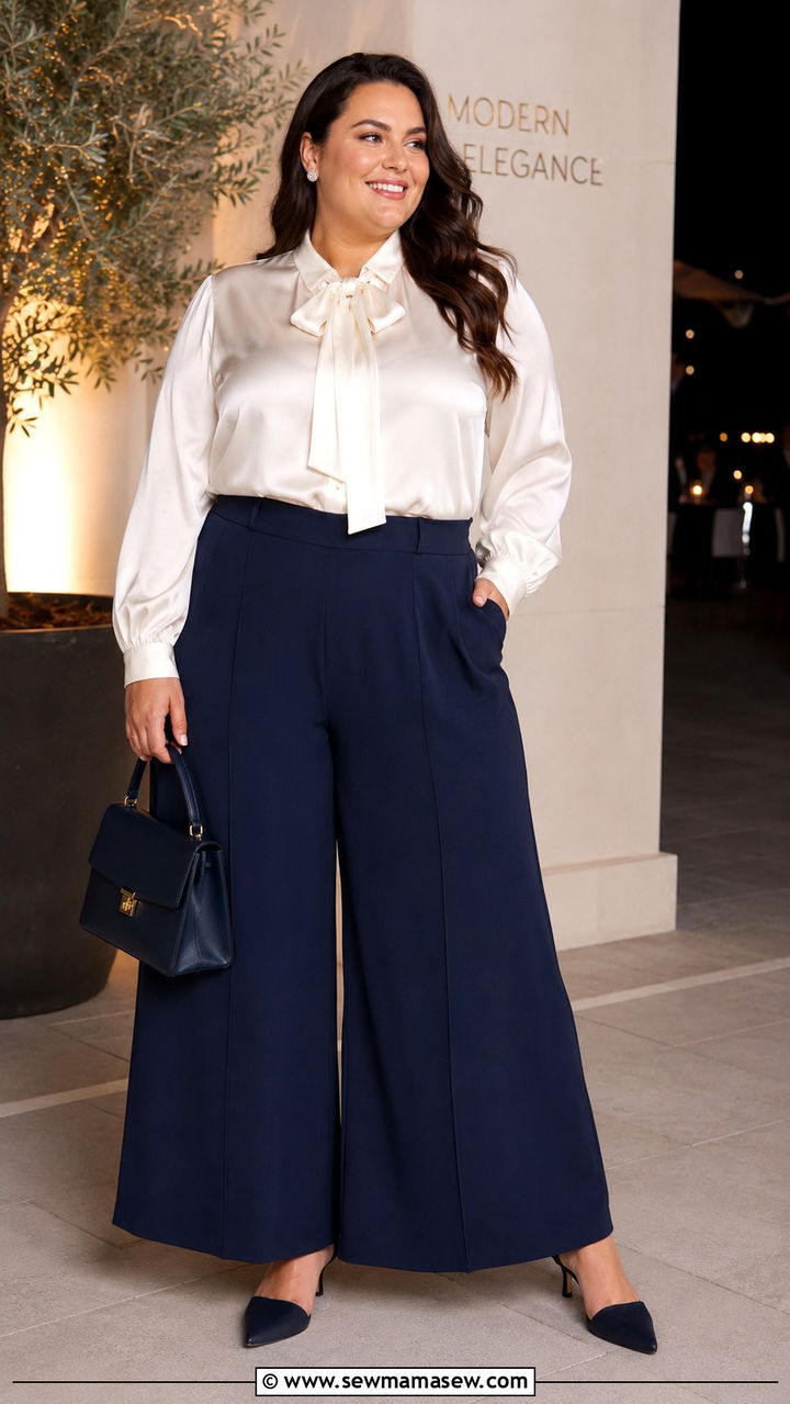 Torrid palazzo pants blouse outfit - 20 Plus size from Torrid