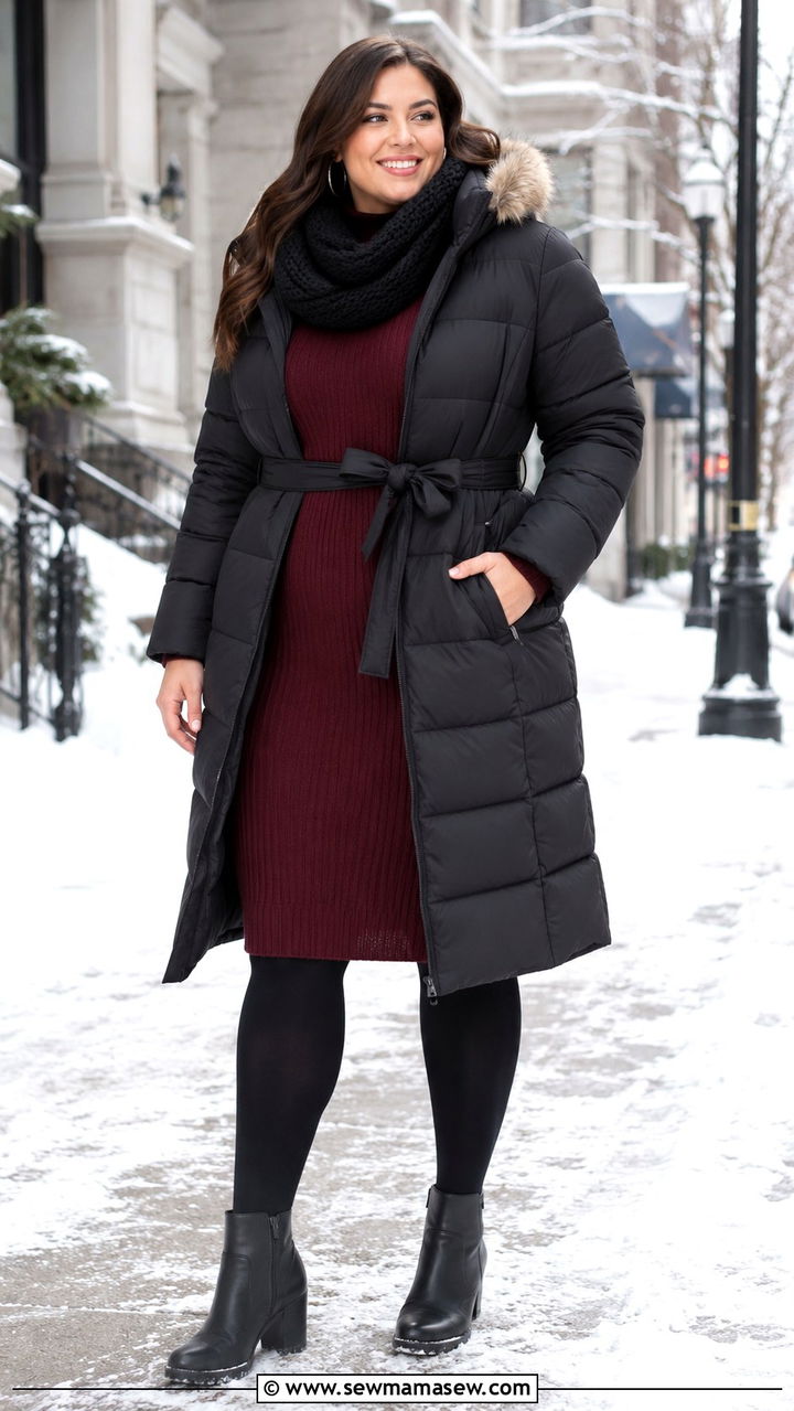 Torrid puffer coat sweater dress look - 20 Plus size from Torrid