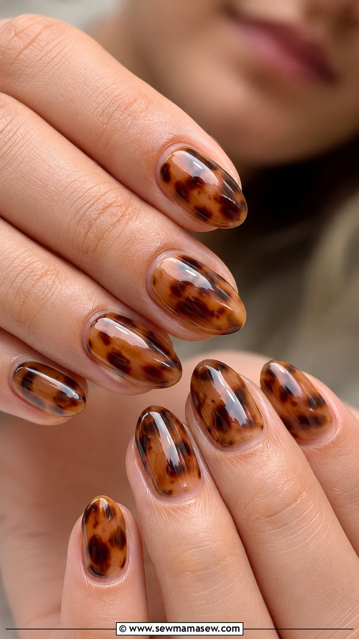 Tortoiseshell Gel Nails - 50 gel polish