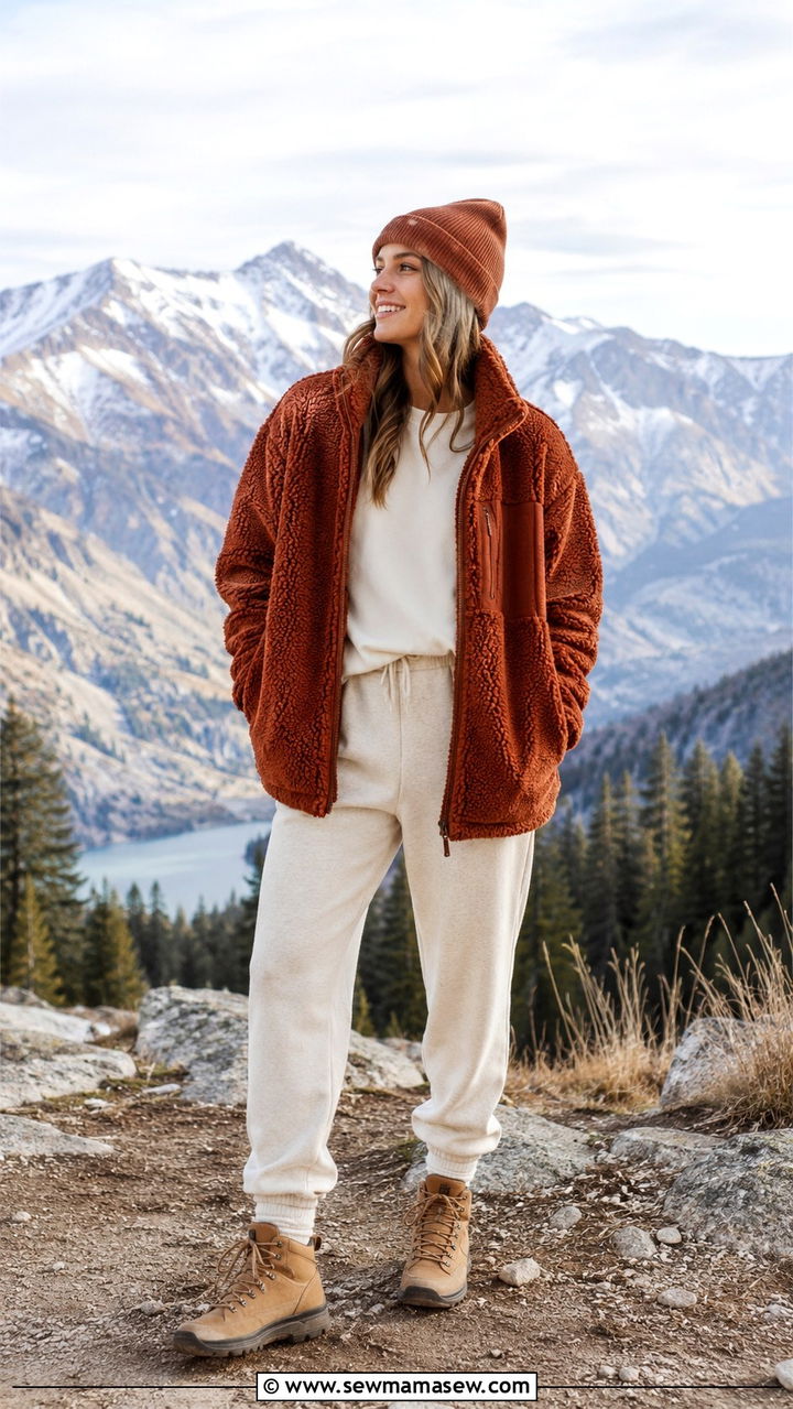 Track Pants With Fleece Jacket - 30 casual track pants outfits