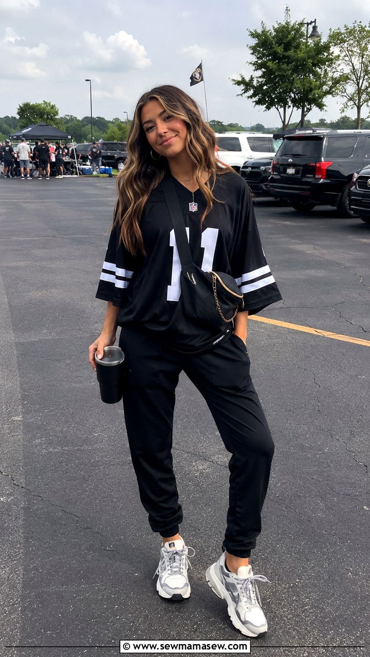 Track Pants and Jersey Outfit - 30 Tailgate outfit ideas for college