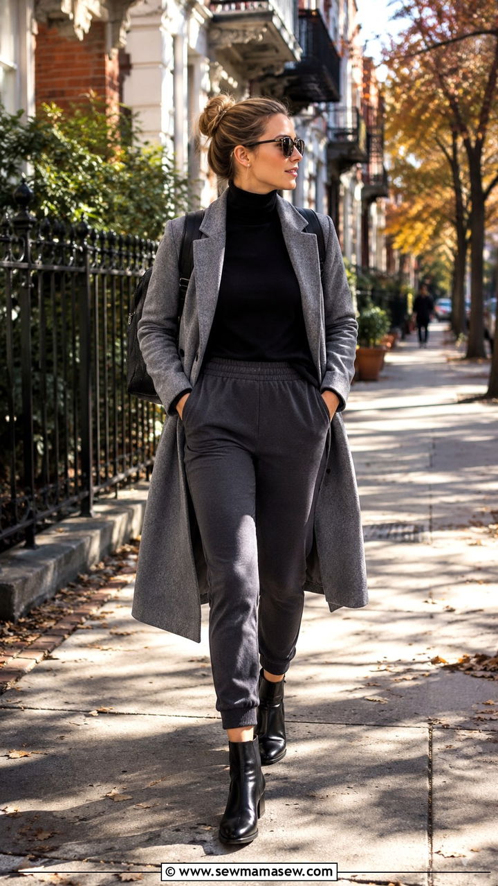 Track Pants with Ankle Boots - 30 how to style track pants