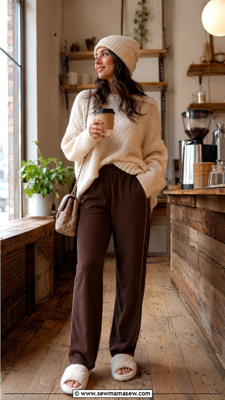 Track Pants with an Oversized Sweater - 30 how to style track pants