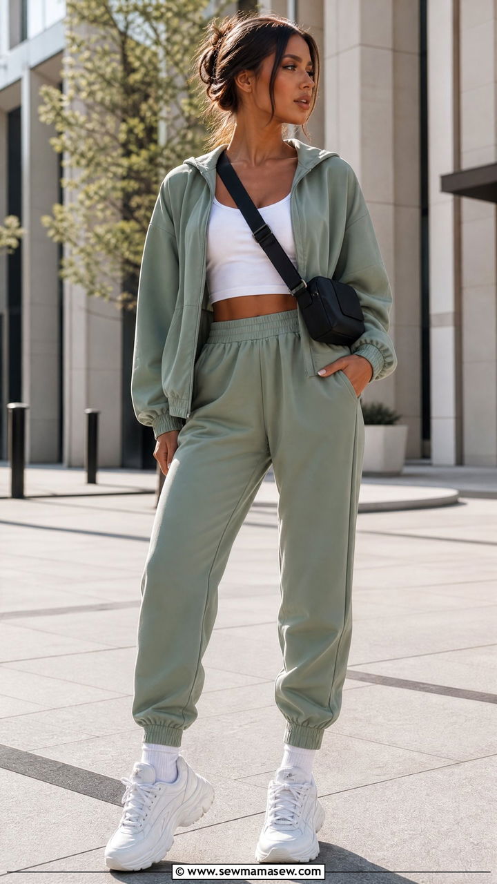 Tracksuit and Chunky Sneakers Outfit - 30 streetwear outfits inspo