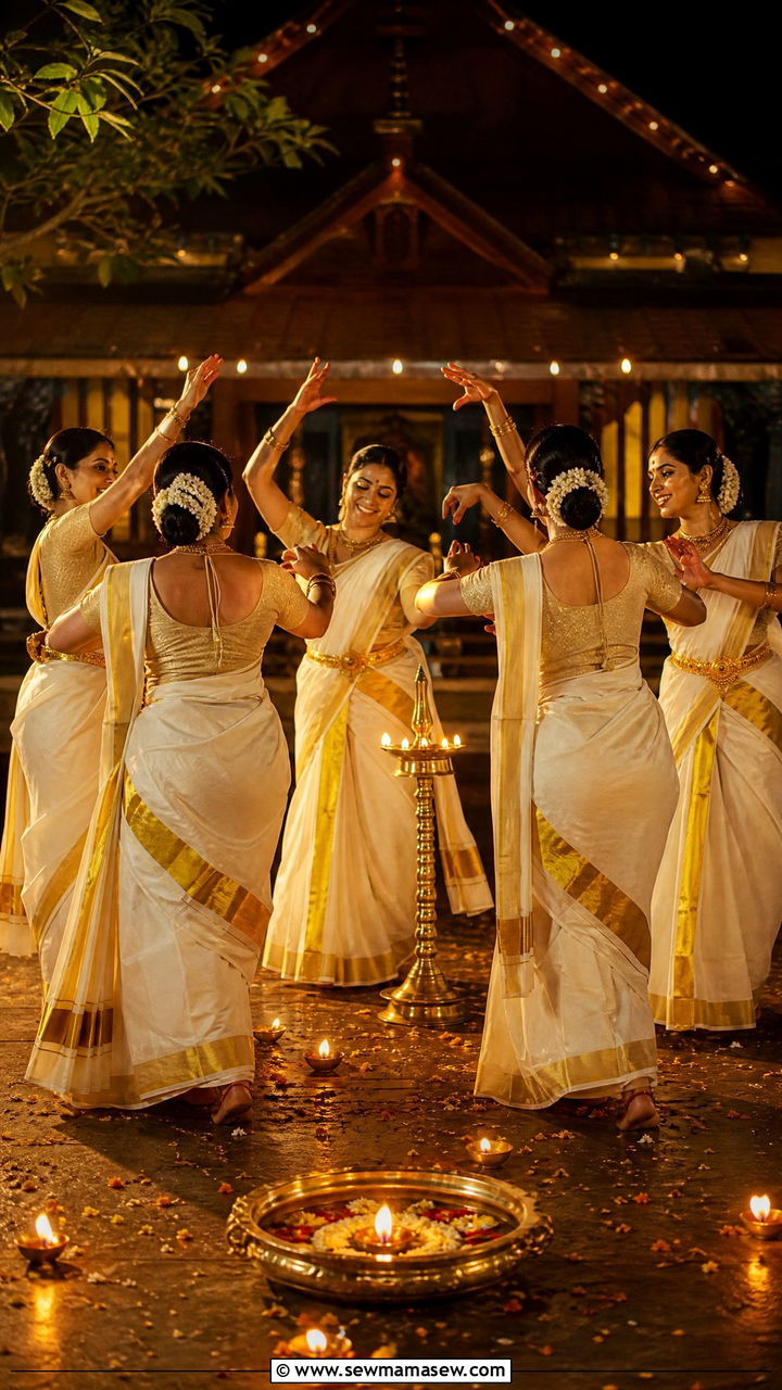 Traditional Thiruvathira Dance Costume - 25 Kerala outfit ideas