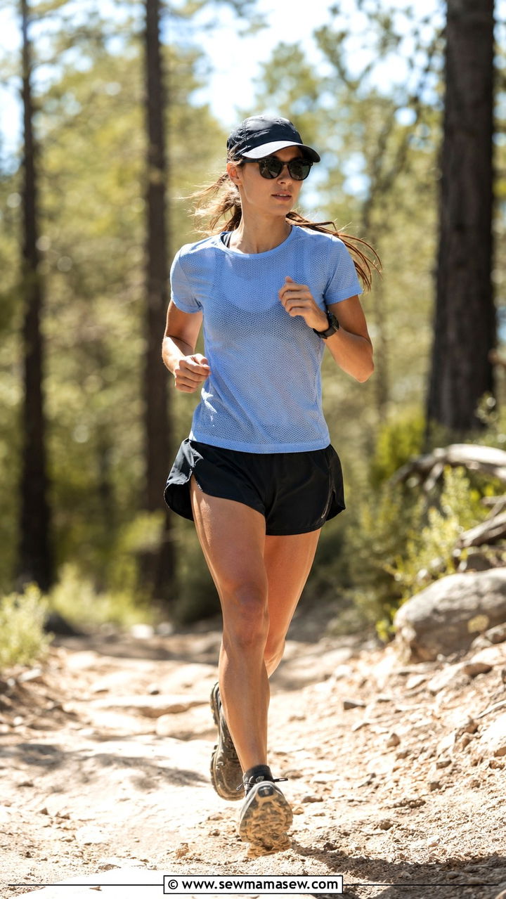 Trail running outfit with fleece midlayer and vest - 30 Trail running outfit ideas
