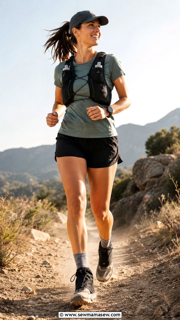 Trail running outfit with trail shoes and gaiters - 30 Trail running outfit ideas