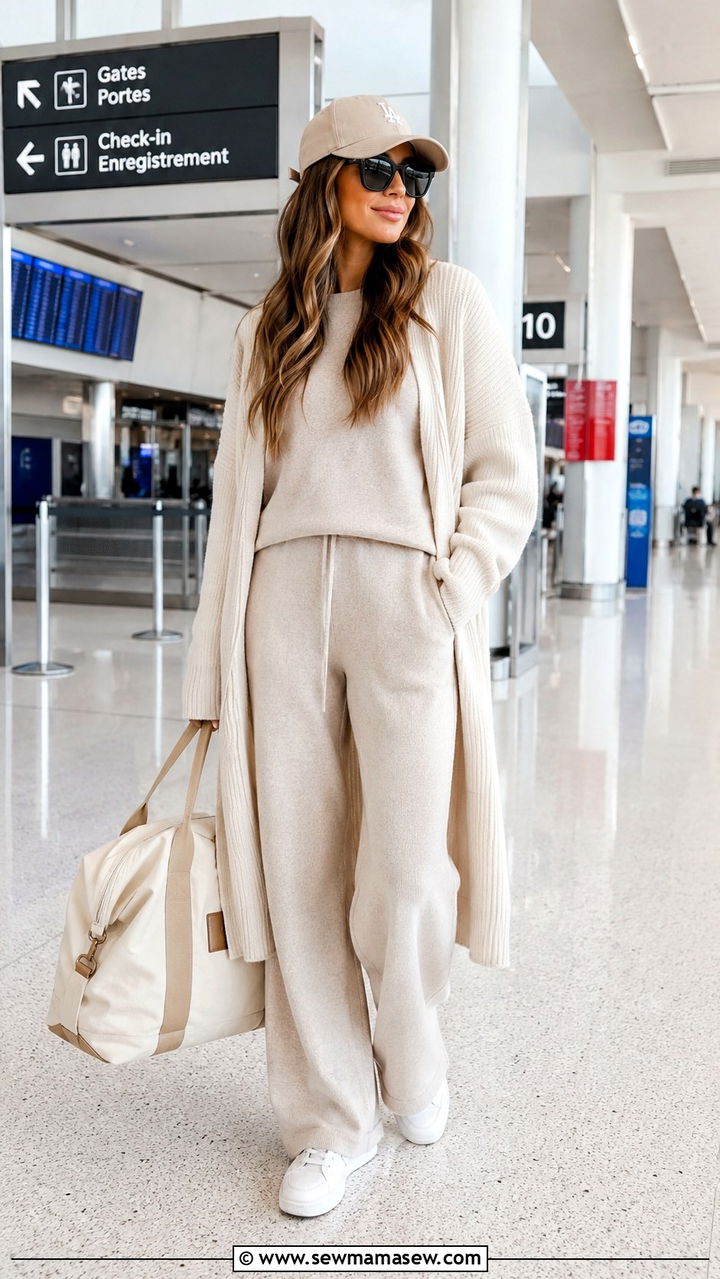 Travel day outfit with white sneakers - 25 Phuket vacation outfit ideas