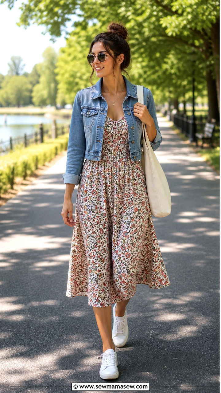 Trench Coat Layered Over A Simple Knee Length Dress - 40 Timeless outfit ideas