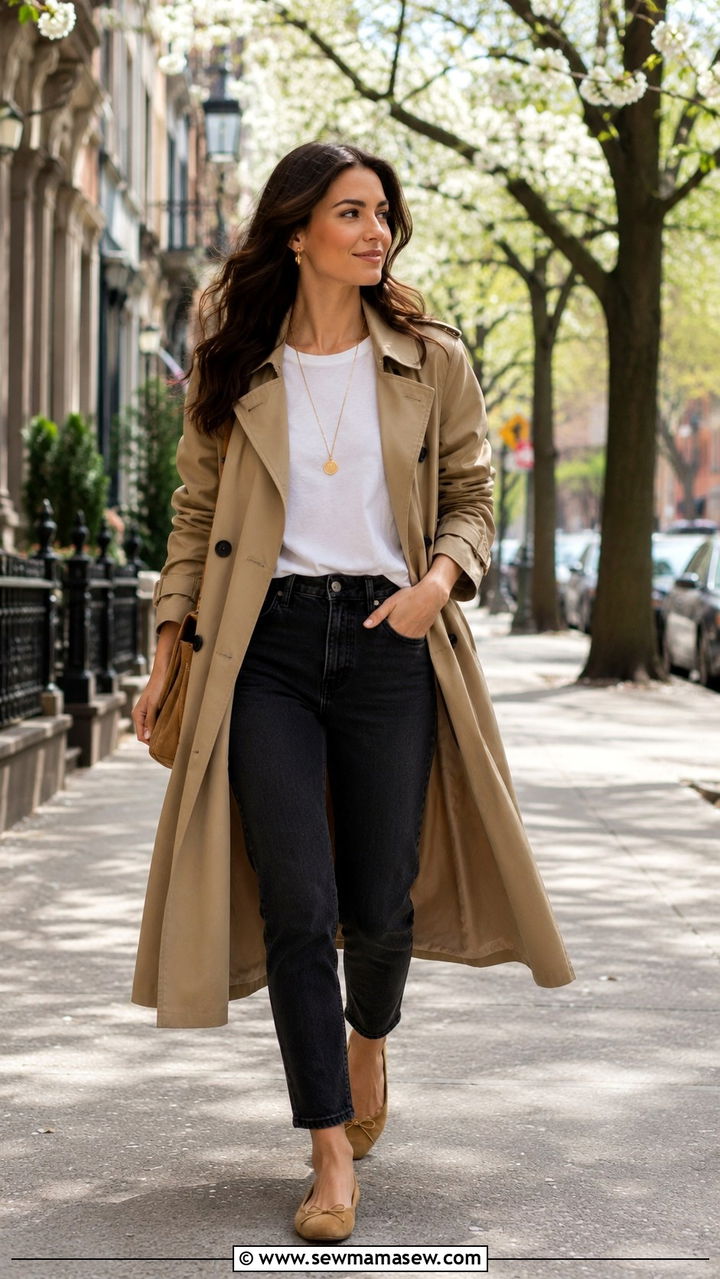 Trench Coat Outfit Gold Jewelry - 30 Gold jewelry outfit ideas