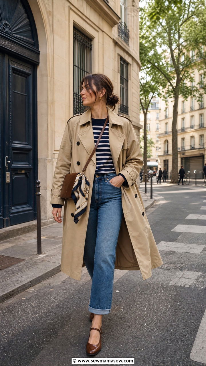 Trench Coat Outfit With Mary Janes - 25 Spring outfits with mary janes