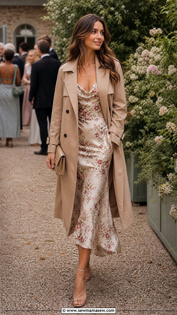Trench Coat Over A Midi Dress - 30 classy trench coat outfits