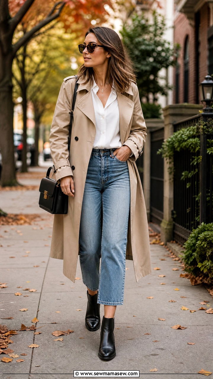 Trench Coat With Ankle Boots - 30 classy trench coat outfits