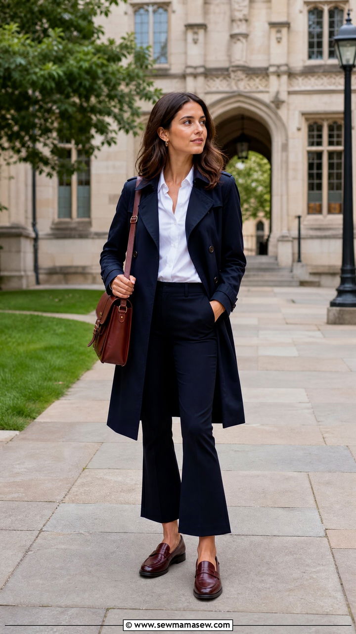 Trench Coat With Loafers - 30 classy trench coat outfits