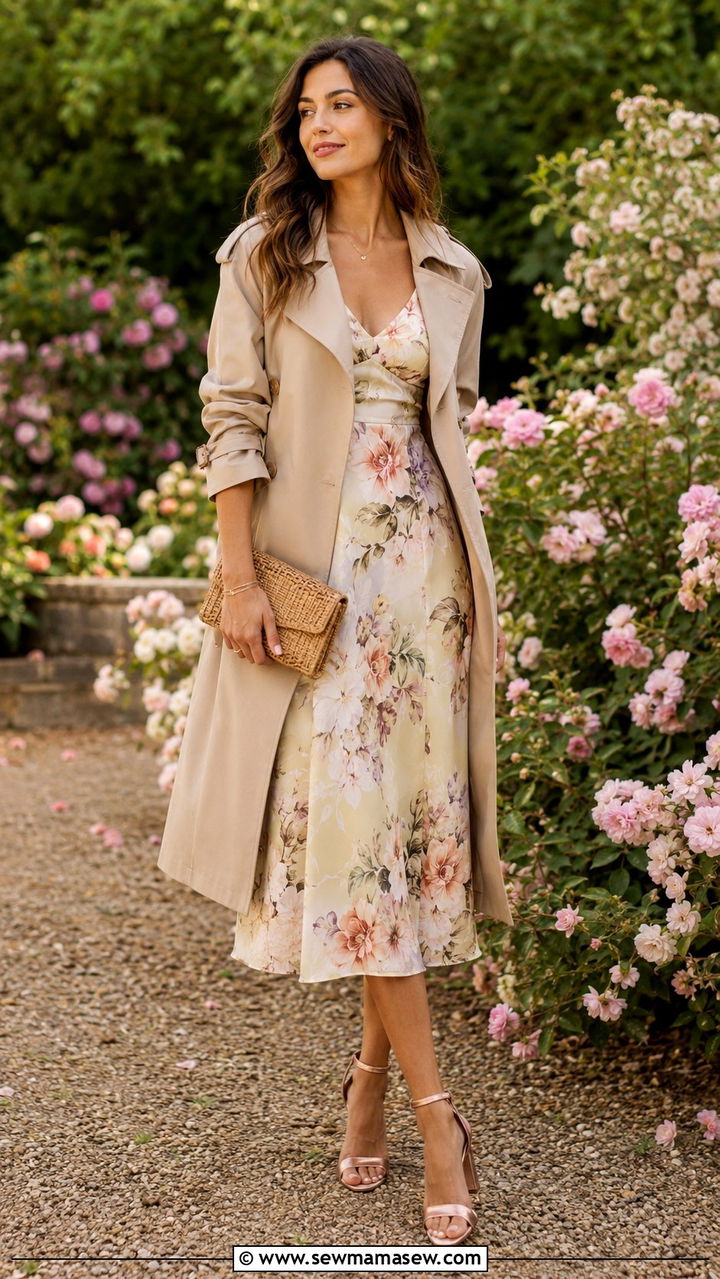 Trench Coat With Midi Dress Outfit - 30 spring trench coat outfit ideas