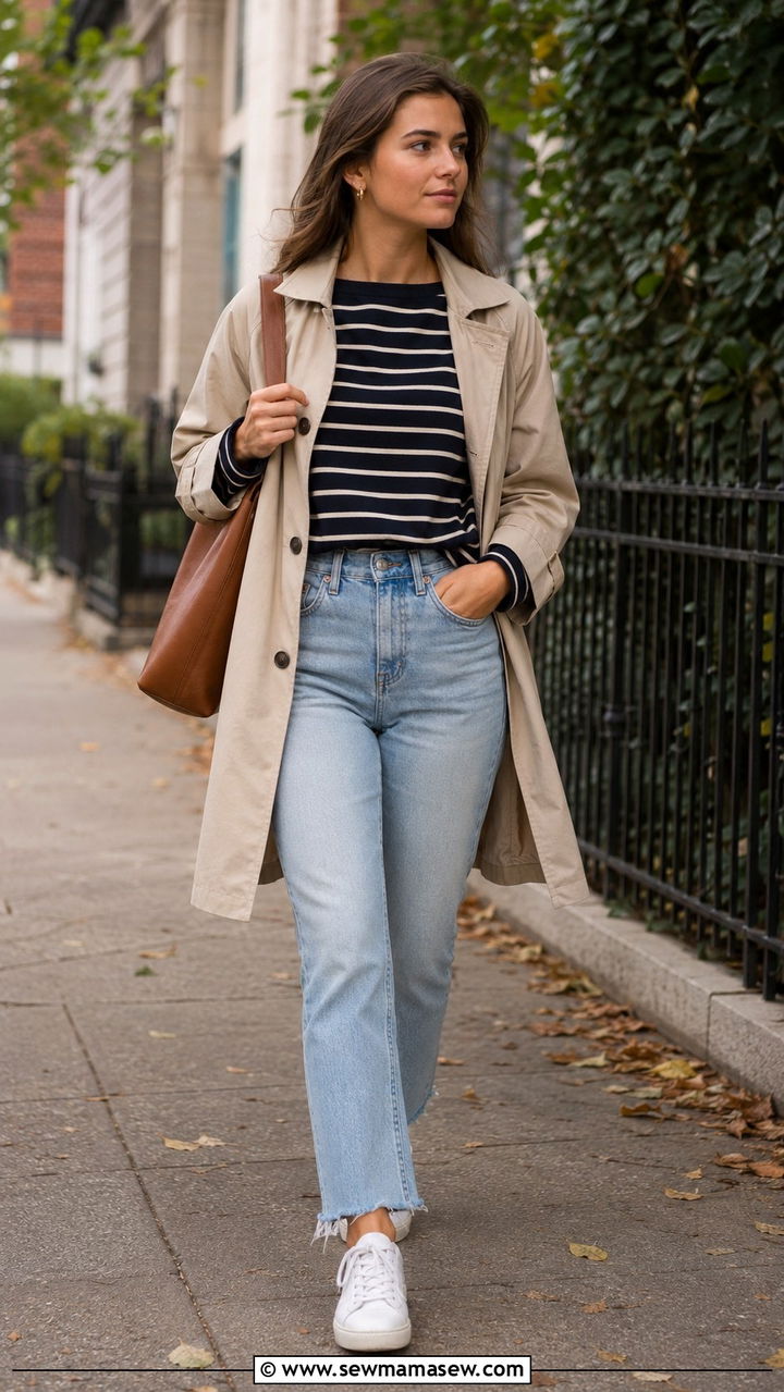 Trench Coat and Straight Leg Jeans Outfit - 30 Trendy outfits for 14 year olds