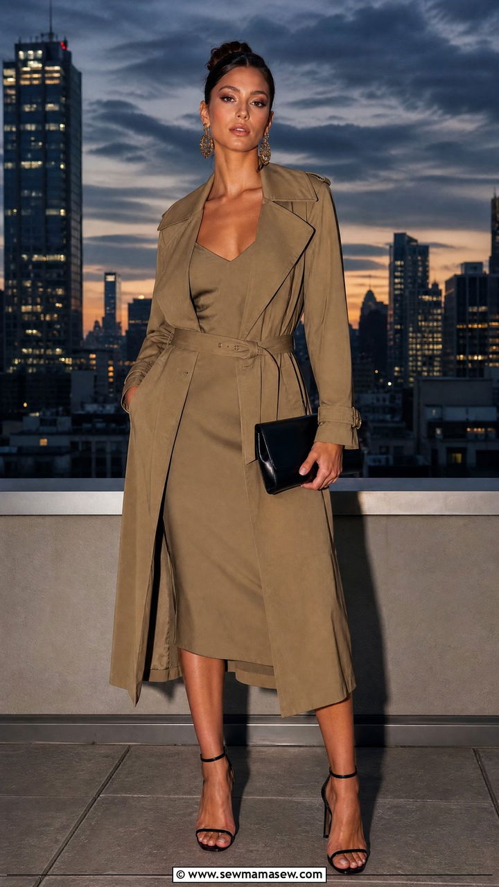 Trench coat dress outfit summer - 30 summer trench coat outfit ideas