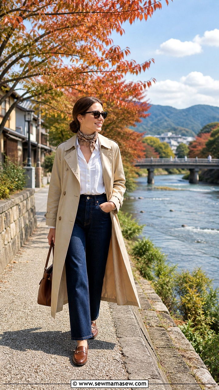 Trench coat outfit Kyoto fall - 40 What to wear in Kyoto