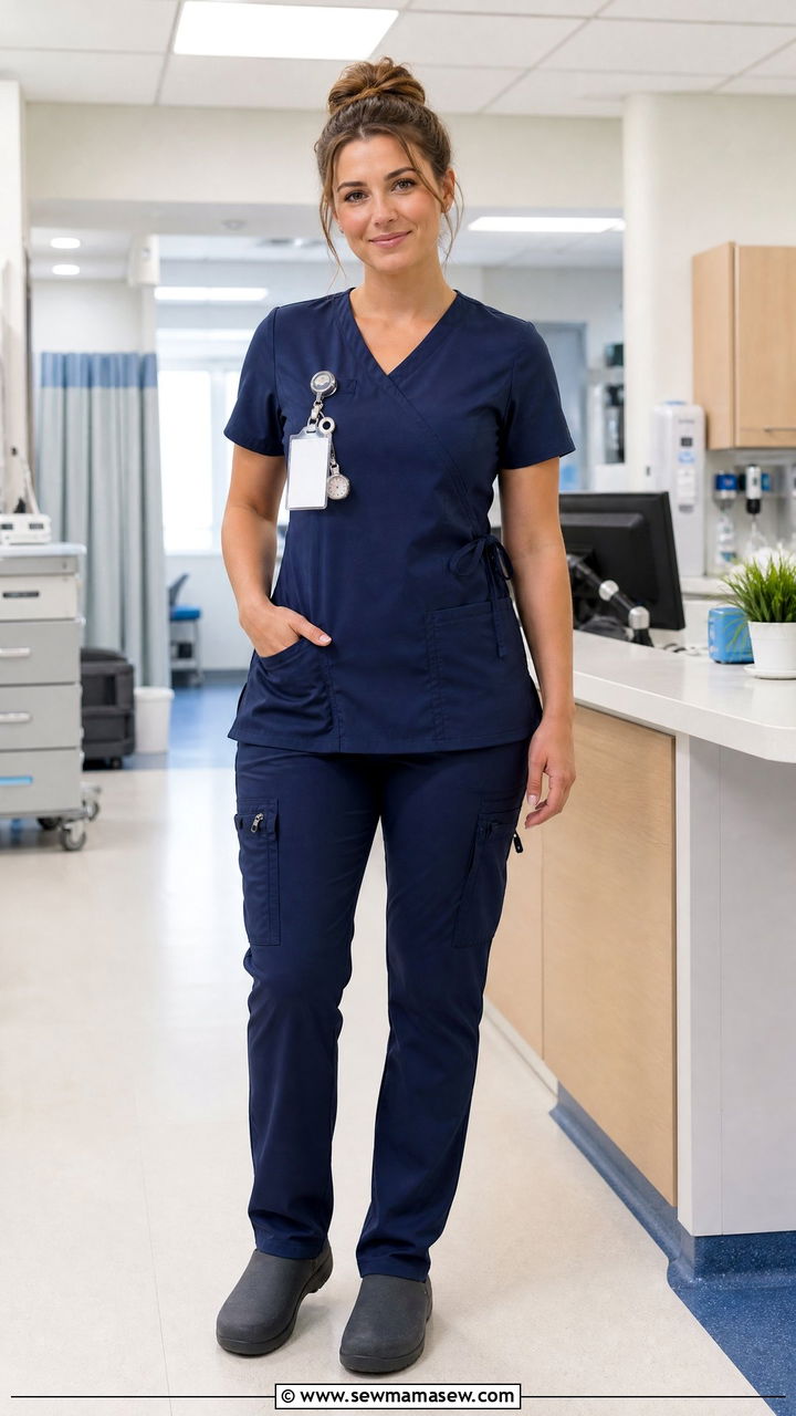 Triage Nurse Quick Access Scrub Outfit - 30 ER nurse outfit ideas