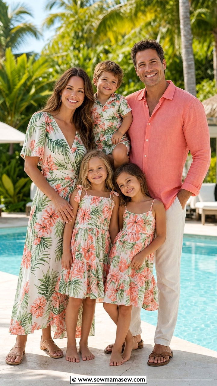 Tropical print family reunion outfit - 25 Family reunion outfit ideas matching