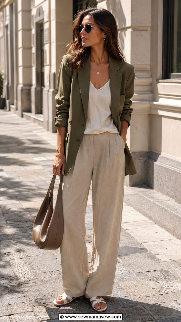 Trousers With Blazer Casual Outfit - 30 casual trousers outfits