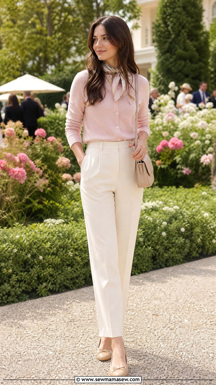 Trousers With Cardigan And Ballet Flats - 35 How to style trousers