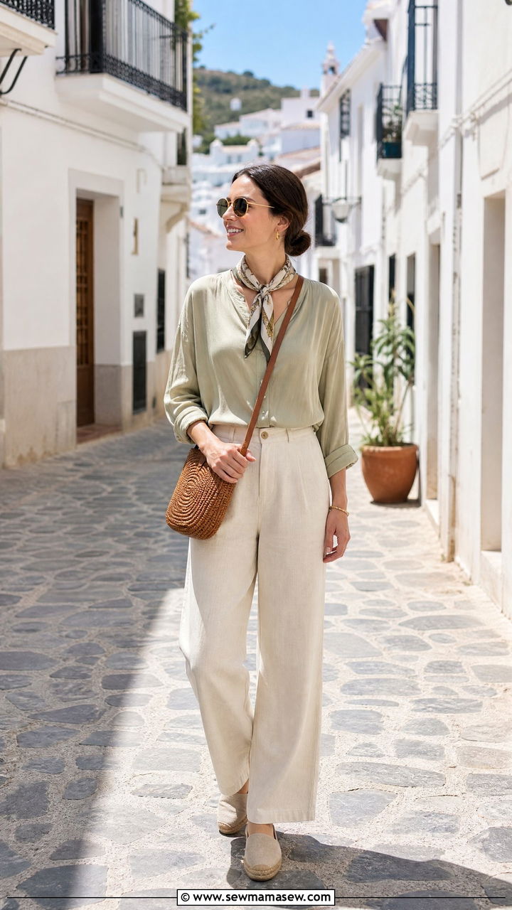 Trousers With Espadrilles Summer Outfit - 30 Summer outfits with trousers