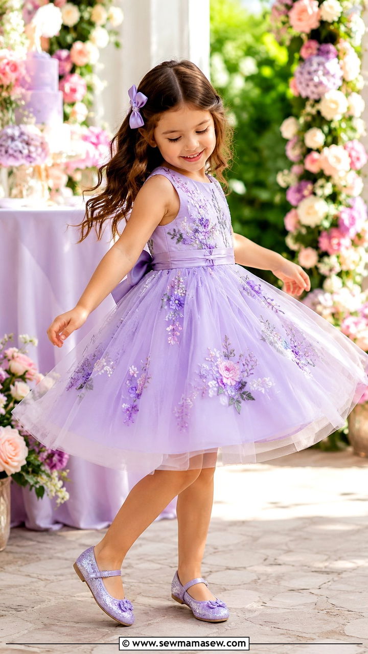 Tulle Birthday Party Dress with Sparkle Shoes - 30 Kids birthday outfit ideas