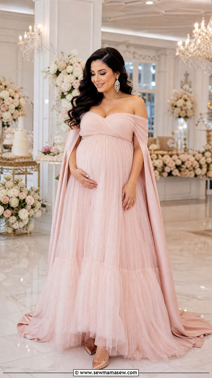 Tulle Maternity Gown Baby Shower Outfit - 30 Maternity outfit ideas for baby shower