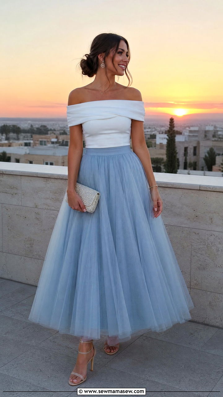 Tulle Maxi Skirt With Strappy Heeled Sandals Outfit - 25 Tulle maxi skirt outfit ideas
