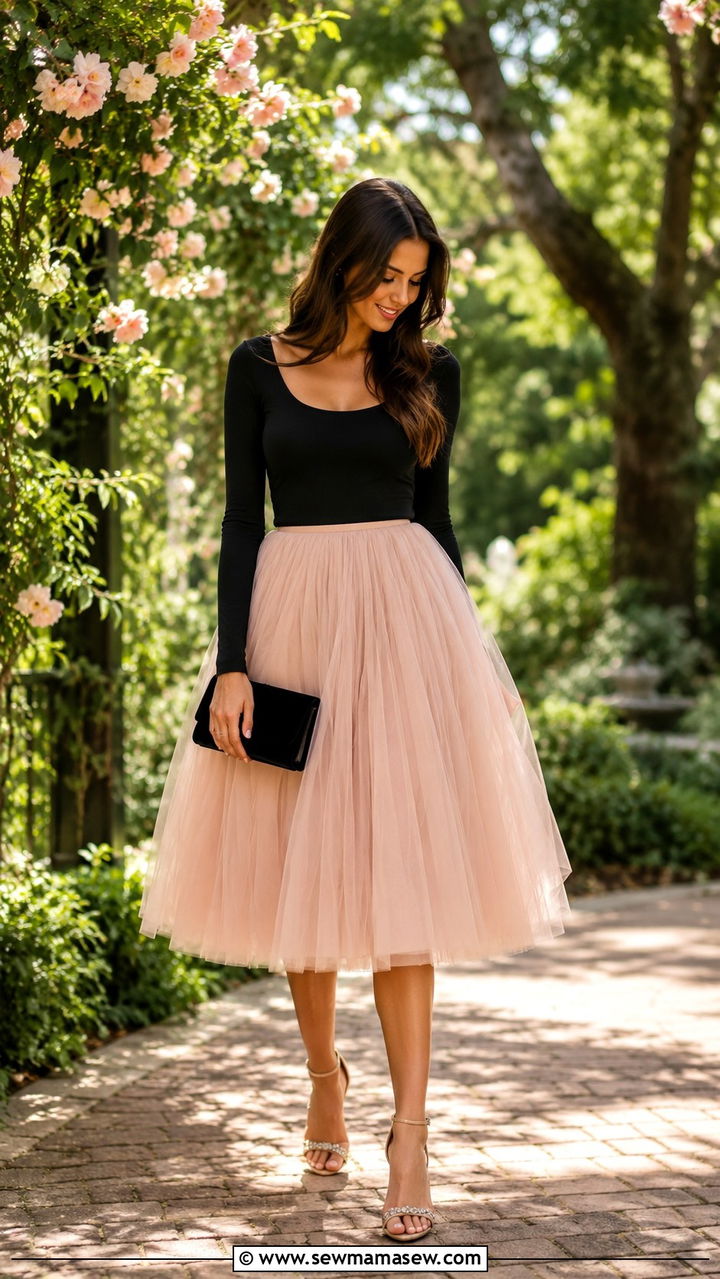 Tulle Midi Skirt And Fitted Top Birthday Look - 25 birthday outfits aesthetic