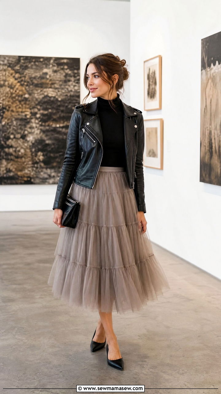 Tulle Midi Skirt Outfit - 35 how to style midi skirt