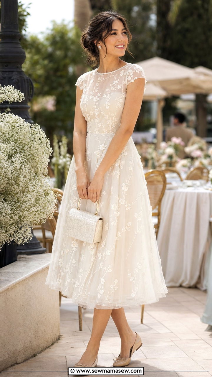 Tulle Overlay Dress With Ballet Flats Outfit - 35 Balletcore spring outfits