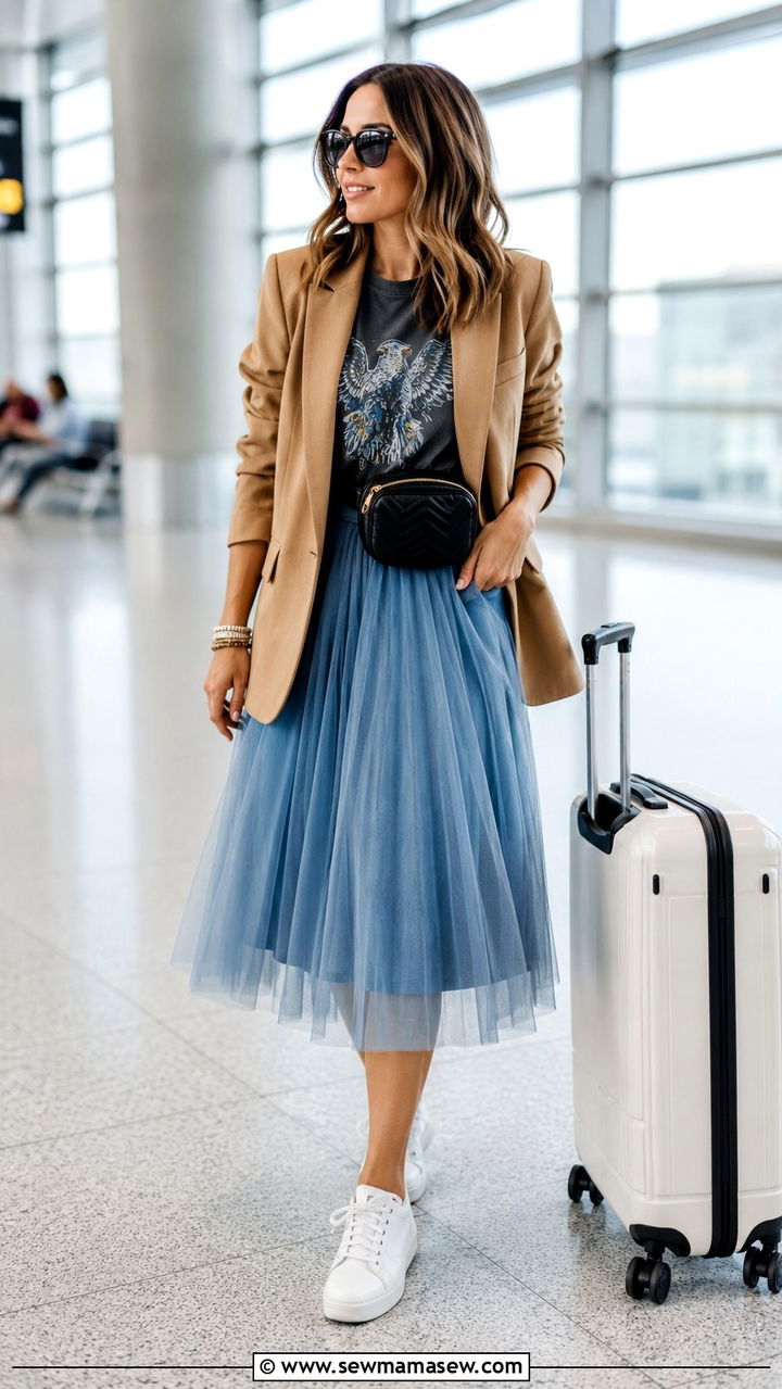Tulle Skirt With Blazer And Sneakers - 20 Tulle skirt outfit ideas with a blazer