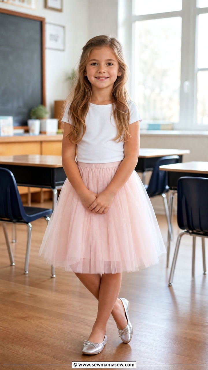 Tulle Skirt With Fitted Top - 30 Elementary school picture day outfit ideas
