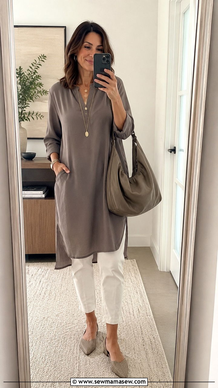 Tunic Dress Outfit for Belly Fat - 20 Dresses to hide belly fat