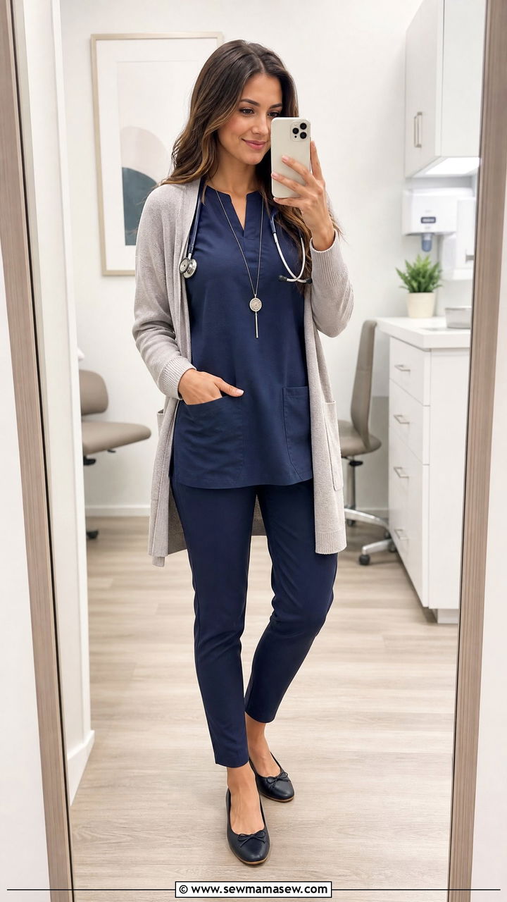 Tunic Top With Slim Fit Pants Doctor Outfit - 25 Female doctor outfit ideas