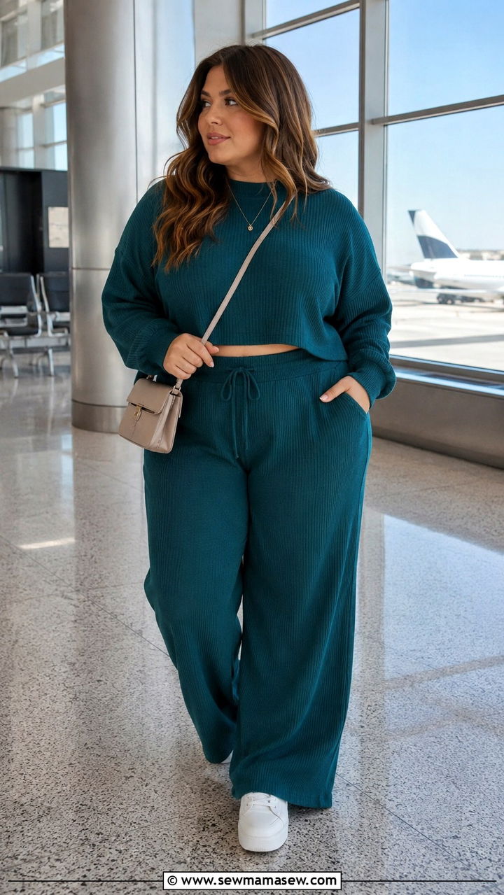 Tunic Top and Ponte Pants Travel Outfit Curvy - 25 Travel outfit ideas curvy women